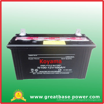 Batterie rechargeable standard de véhicule de la voiture JIS 100ah 12V